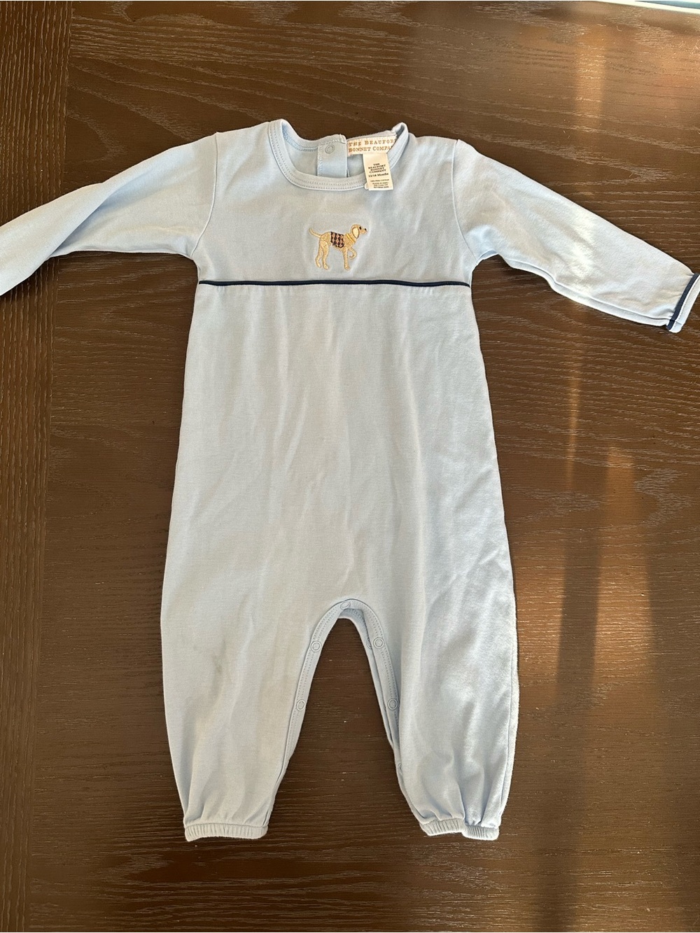The Beaufort Bonnet Company Bradford romper Beale street blue